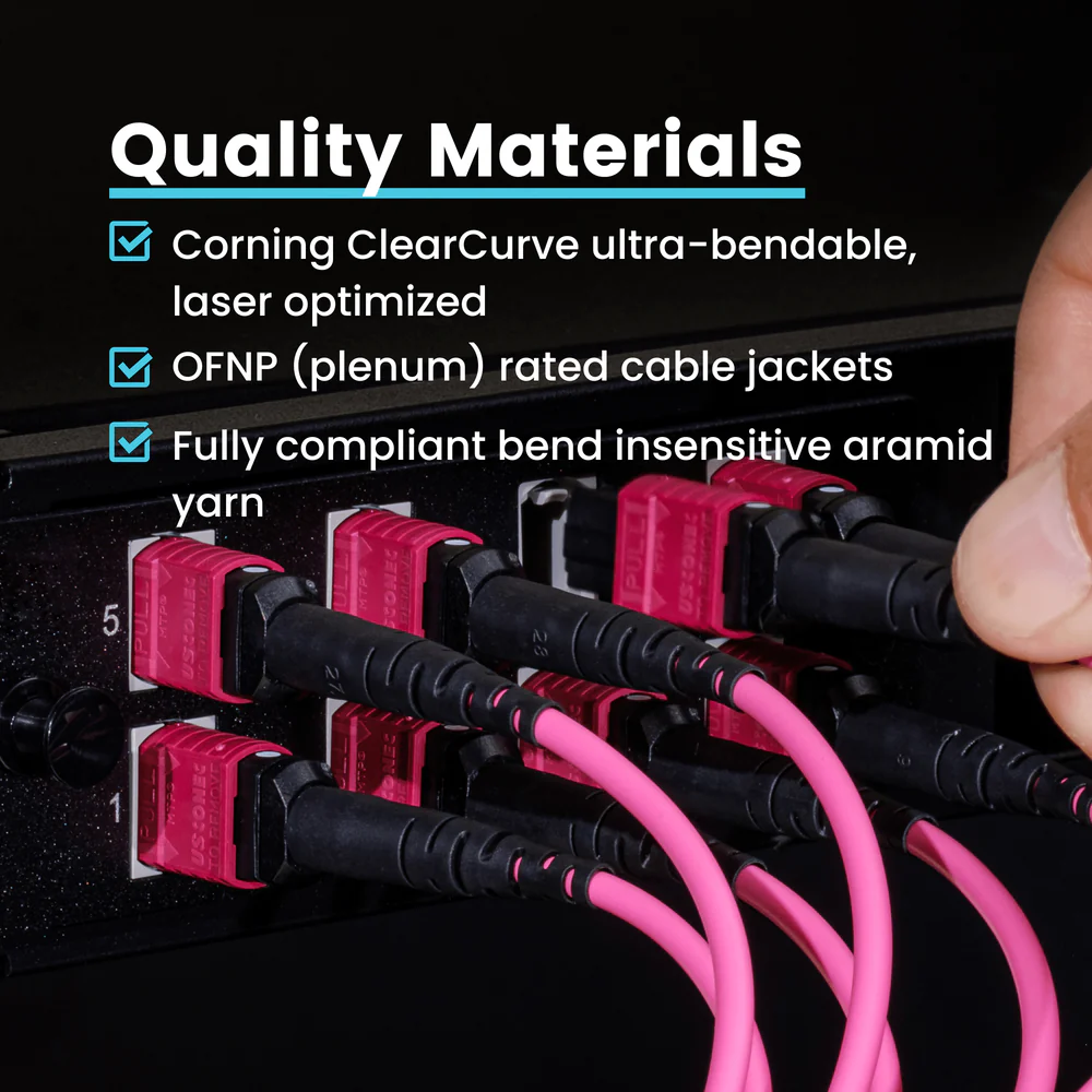 MTP® to MTP® Female OM4 12 Fiber Type B | MM OFNP - Image 5
