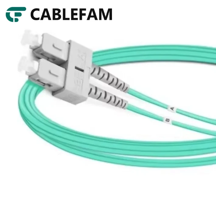 OM3 Duplex SC‑UPC to SC‑UPC Fiber Patch Cord, 50/125μm Multimode LSZH 2.0mm Jacket