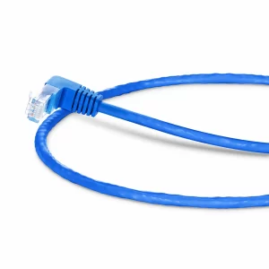 90 Degree Cat6 26AWG Snagless Unshielded (U/UTP) PVC CM Ethernet Network Patch Cable, RJ45 Right Angle UP Male to RJ45 Male