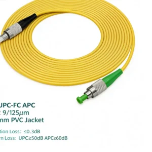 FC/UPC to FC/APC OS2 Simplex Single-Mode Fiber Patch Cord, 2.0mm PVC – Bild 3