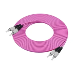 OM4 Duplex Fiber Optic Patch Cord FC UPC to FC UPC, LSZH Jacket Fiber Jumper Cable