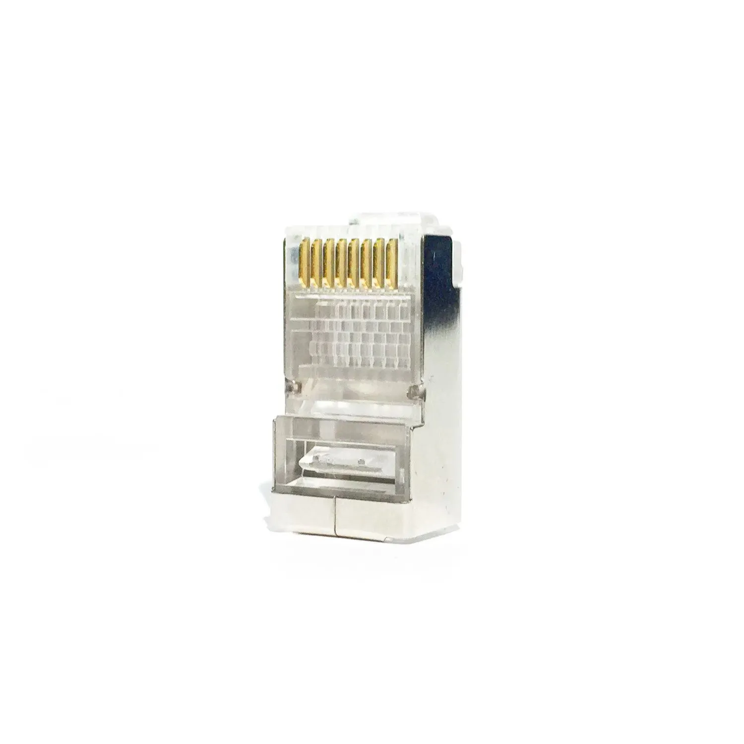 ⁦10PCS RJ45 Connector 8P8C Gold Plated Shielded Modular Plug for Cat5e Cat6 Ethernet Network Cable⁩ - الصورة ⁦5⁩