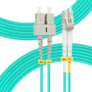 ⁦Duplex OM3 Multimode Fiber Patch Cord LC‑UPC to SC‑UPC, LSZH Jacket 10Gbps High‑Bandwidth Transition Optical Jumper for Data Center LAN Cabling⁩ - الصورة ⁦2⁩