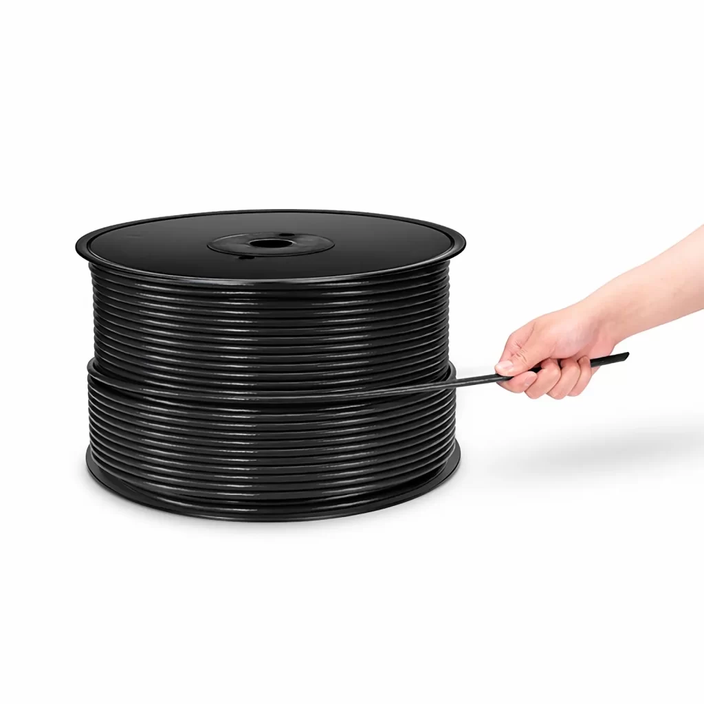 Cable Ethernet a granel Cat6, 305m, UL Listed, 23AWG Solid Pure Bare Copper Wire, 550MHz, Unshielded (UTP), PVC CMR, con carrete