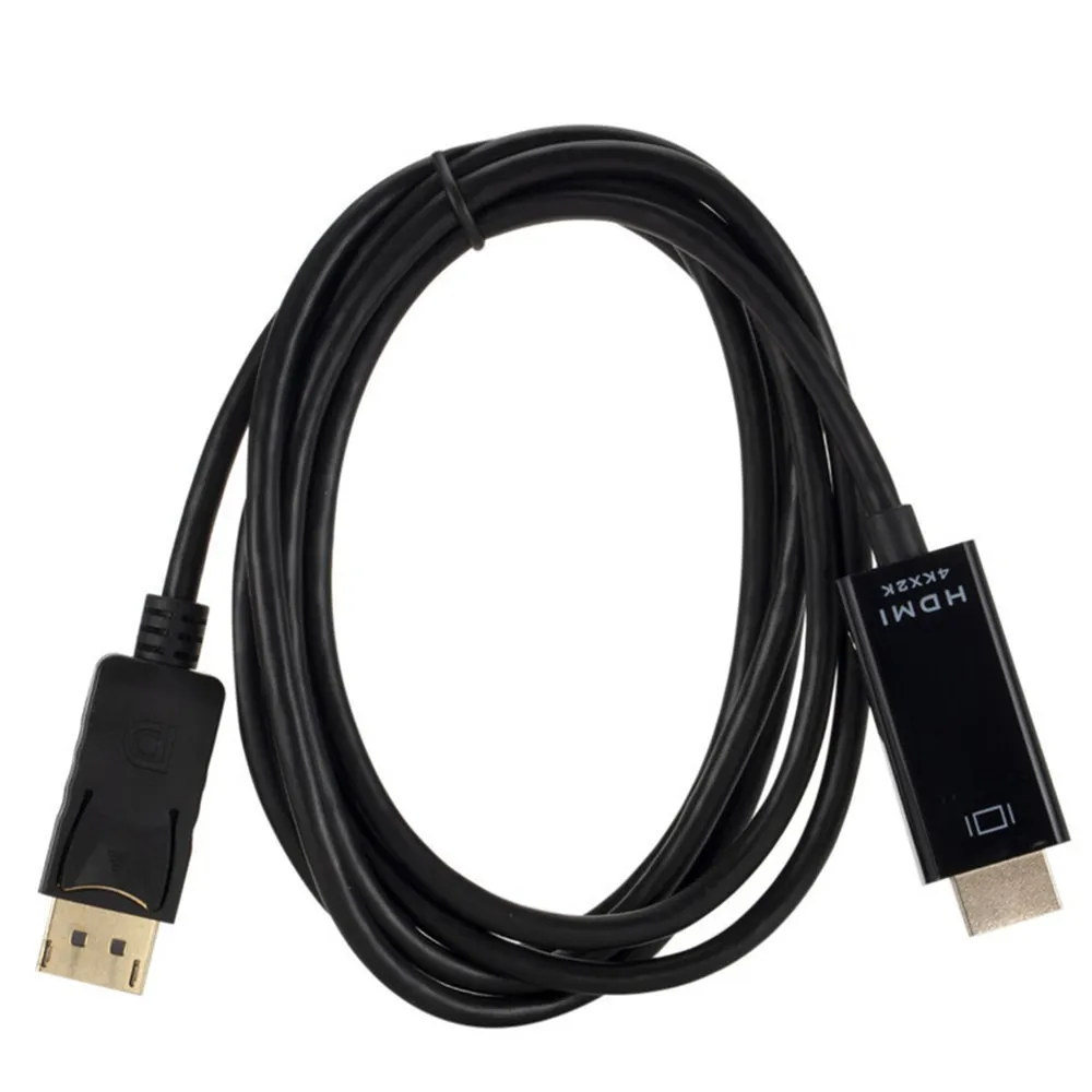 كابل محول من منفذ عرض (DP) إلى واجهة الوسائط المتعددة عالية الوضوح (HDMI) لشاشة كمبيوتر عالية الوضوح بدقة 4K