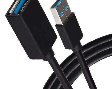 USB 3.0 Typ A Stecker auf Buchse Verlängerungskabel Schwarz