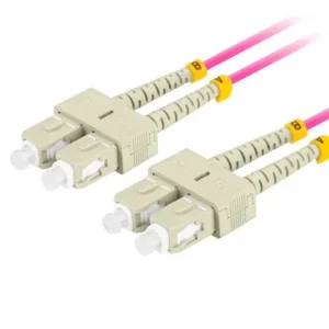 Duplex OM4 Multimode SC UPC to SC LSZH 2.0mm Fiber Optic Cable Fiber