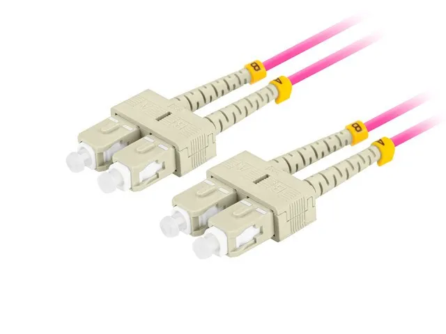 OM4 Duplex Fiber Patch Cord SC UPC‑SC UPC, 50/125μm Multimode, 2.0mm OD LSZH Jacket for High‑Speed Network