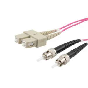 Duplex OM4 Multimode SC UPC to ST UPC LZSH 2.0mm Fiber Optic Cable