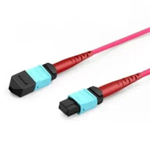 24 Fibers Female to Female Elite MPO Trunk Cable Polarity B Plenum  Multimode OM4 50/125