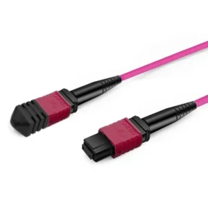 16 Fibers Female to Female MPO Trunk Cable Polarity B LSZH  OM4 50/125 Multimode Fiber UPC