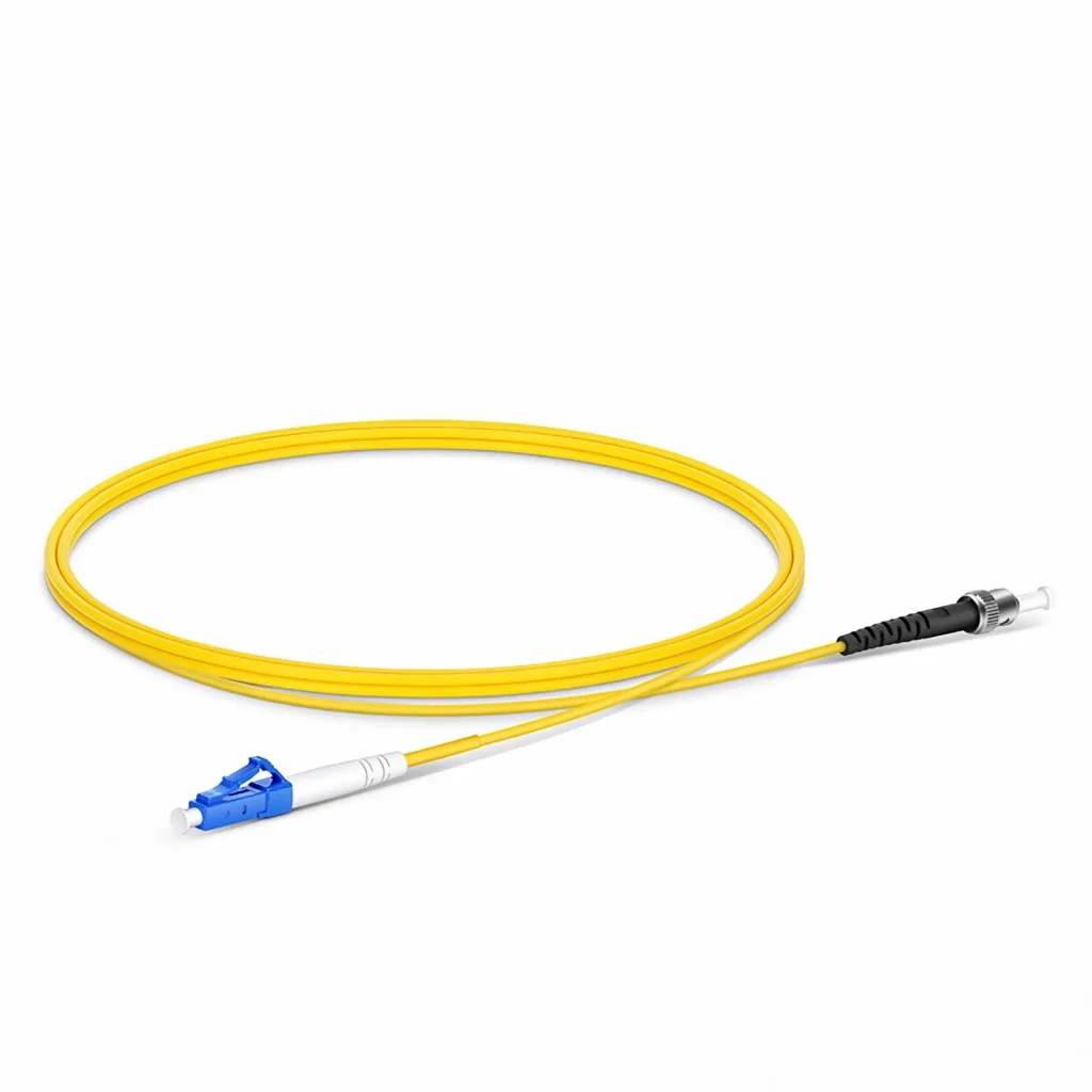 LC/UPC to ST/UPC OS2 Simplex Single-Mode Fiber Patch Cord, LSZH