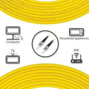 ST UPC to ST UPC OS2 Simplex Single-Mode Fiber Patch Cord, LSZH - Image 3