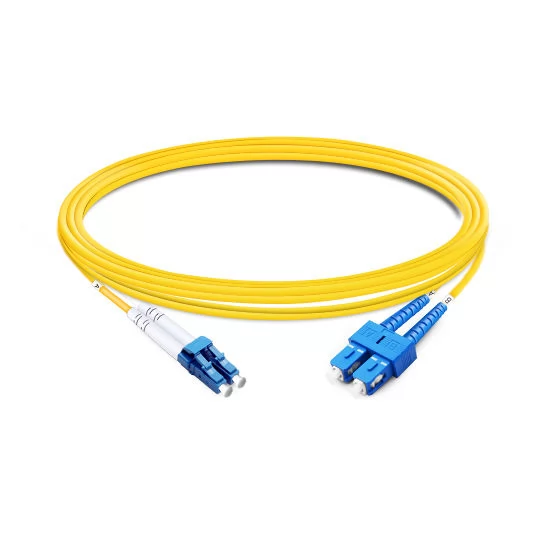 Duplex OS2 9/125μm Single‑Mode Fiber Patch Cord LC UPC to SC UPC, OD LSZH Jacket Low Insertion Loss Optical Jumper for FTTH Data Center Cabling