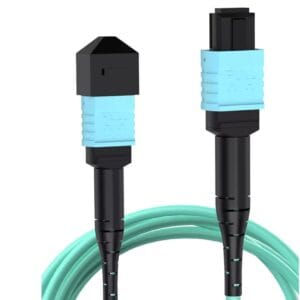 100G MPO OM3/PC Fiber Patch Wire Multimode 12Cores APC UPC Female to Female Type B Flat Angle