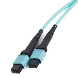 100G MPO OM3/PC Fiber Patch Wire Multimode 12Cores APC UPC Female to Female Type B Flat Angle - Image 4