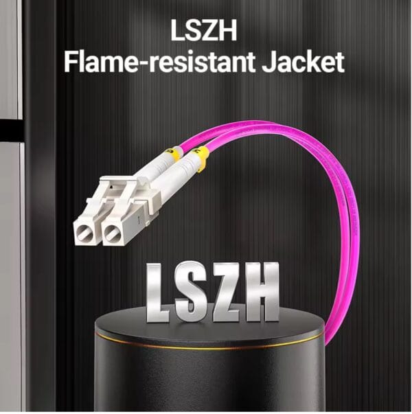 LC to SC UPC OM4 Fiber Optic Patch Cable 40G Multi Mode Duplex, 50/125μm, OD 2.0mm, LSZH OFNR