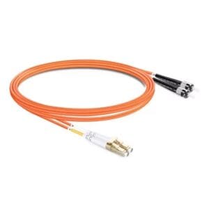 Duplex OM2 Multimode LC UPC to ST UPC PVC (OFNR) Fiber Optic Cable - Image 2