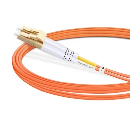 Duplex OM2 Multimode LC UPC to ST UPC PVC (OFNR) Fiber Optic Cable