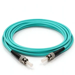 ST‑UPC to ST‑UPC OM3 Simplex Multimode Fiber Patch Cord, 10Gbps Aqua Optical Cable LSZH Jacket With Custom Length: imagen 4