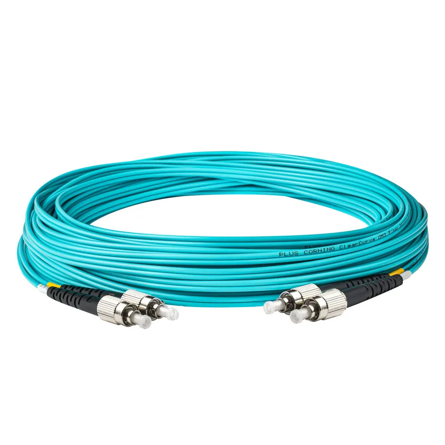 OM3 Duplex Multimode Fiber Patch Cord FC‑UPC to FC‑UPC, Corning Optical Fiber with LSZH Jacket