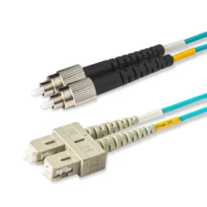 OM3 Duplex Multimode Fiber Patch Cord SC‑UPC to FC‑UPC, Mixed‑Connector Optical Jumper – Image 2