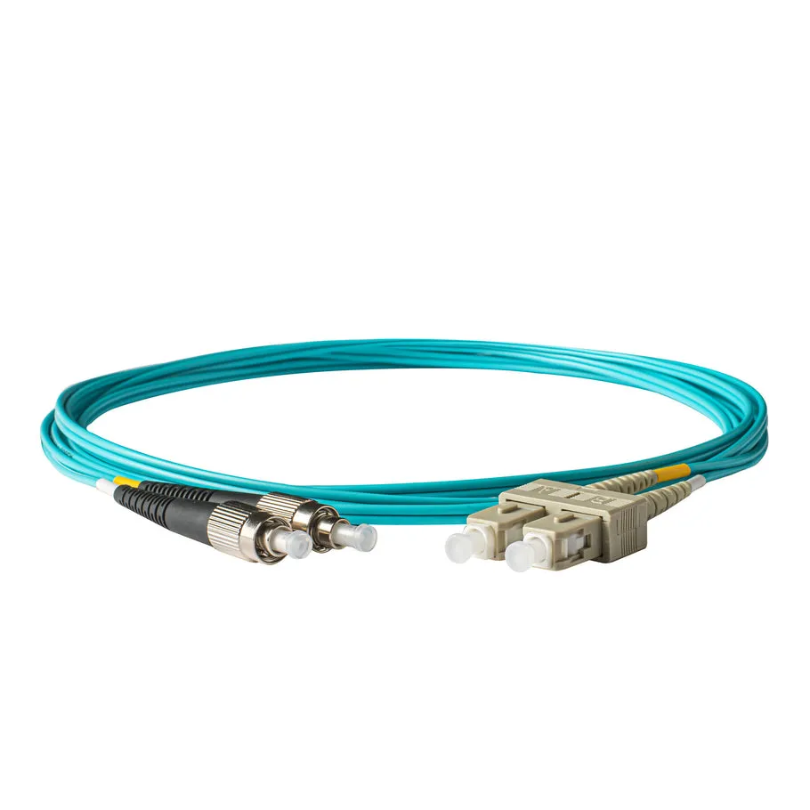 Câble de brassage fibre optique multimode duplex OM3 SC-UPC vers FC-UPC, jumper optique à connecteurs mixtes