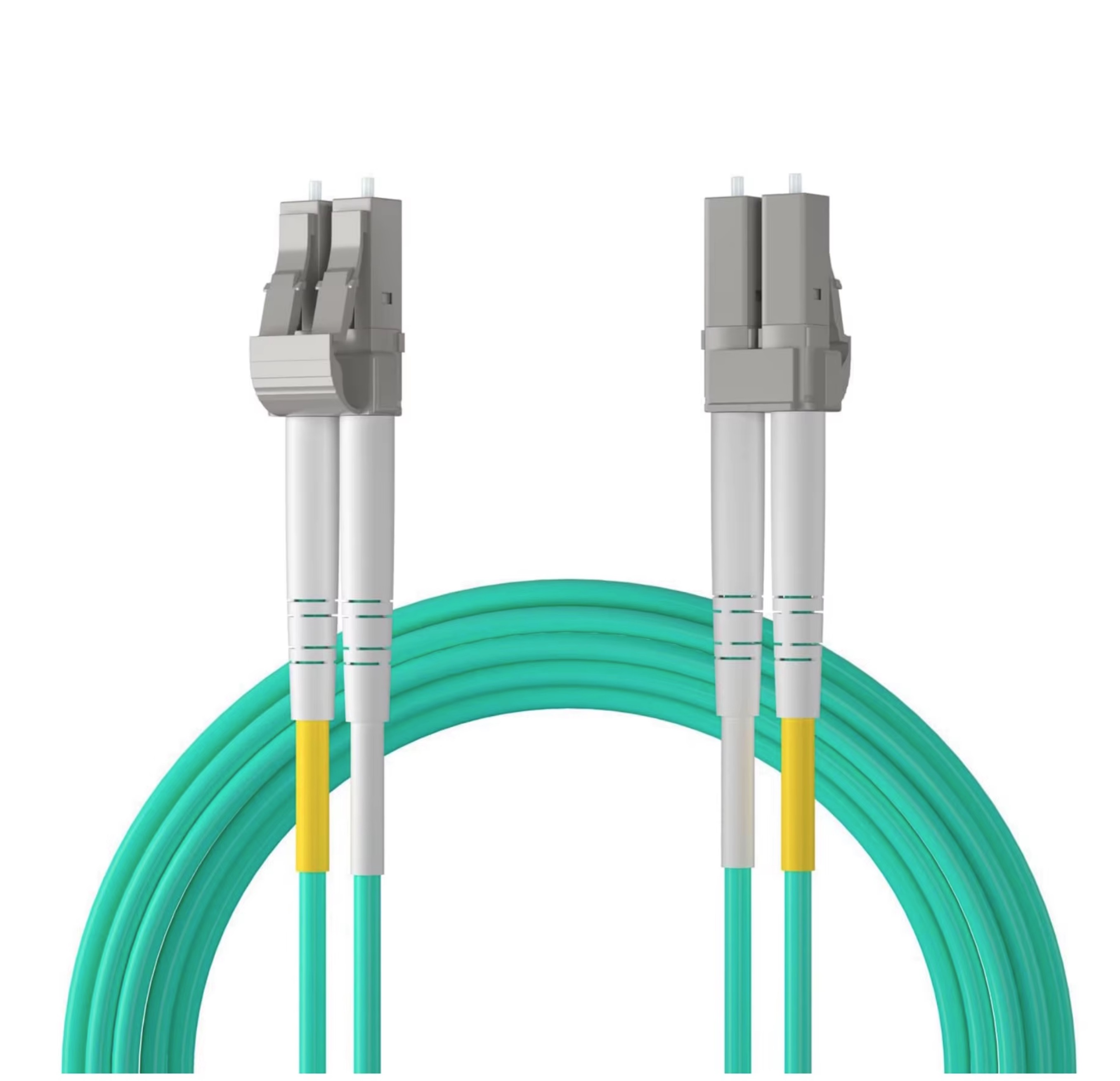 OM3 Fiber Optic Patch Cable (Carrier grade) LC UPC to LC UPC Duplex 3.0mm 50/125μm 10Gbps Multimode Riser (LSZH) - Image 5