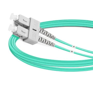 Duplex OM3 Multimode Fiber Patch Cord SC UPC to ST UPC LSZH 2.0mm 50/125μm