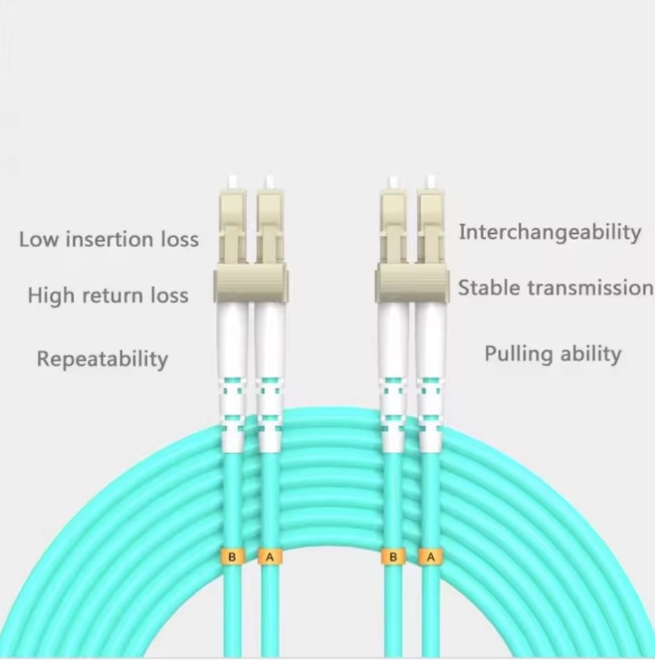 10Pcs/Lot Fiber Cord OM3 LC UPC-LC UPC Duplex Multimode 3.0mm or 2.0mm Random size Optical Patch Cable - Image 4