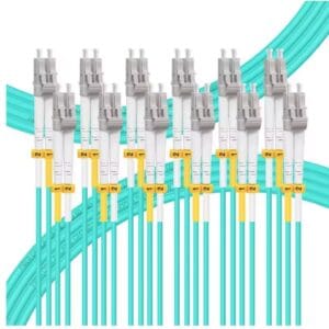 10Pcs/Lot Fiber Cord OM3 LC UPC-LC UPC Duplex Multimode 3.0mm or 2.0mm Random size Optical Patch Cable