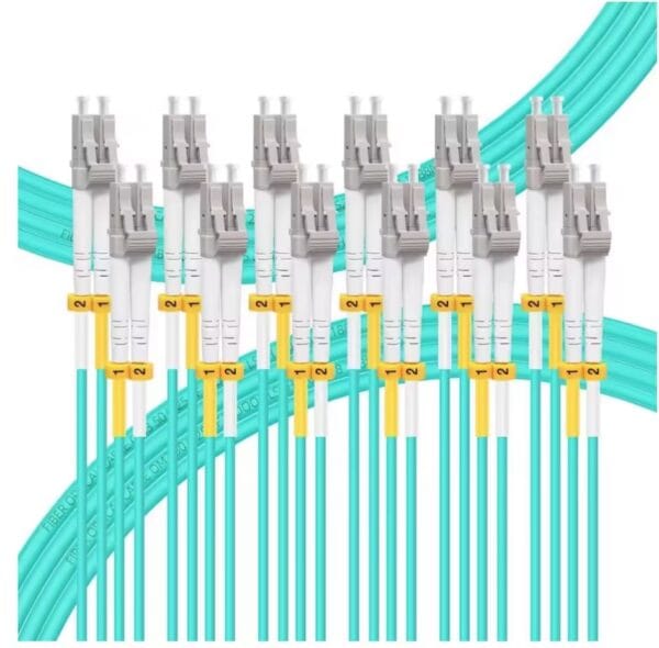10Pcs/Lot Fiber Cord OM3 LC UPC-LC UPC Duplex Multimode 3.0mm or 2.0mm Random size Optical Patch Cable