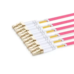 ⁦OM4 MPO UPC Female to 6 LC UPC Duplex 50/125 Multimode Fiber Breakout Cable, 12 Fibers Type B, LSZH 2.0mm,⁩ - الصورة ⁦4⁩