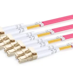 ⁦OM4 MPO UPC Female to 4 LC UPC Duplex 50/125 Multimode Fiber Breakout Cable, 8 Fibers Type B, LSZH 2.0mm jacket⁩ - الصورة ⁦3⁩