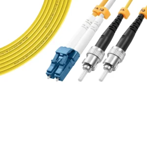 ⁦OS2 Duplex LC UPC to ST UPC Fiber Patch Cord, 9/125 Single-Mode, 2.0 mm LSZH⁩ - الصورة ⁦2⁩