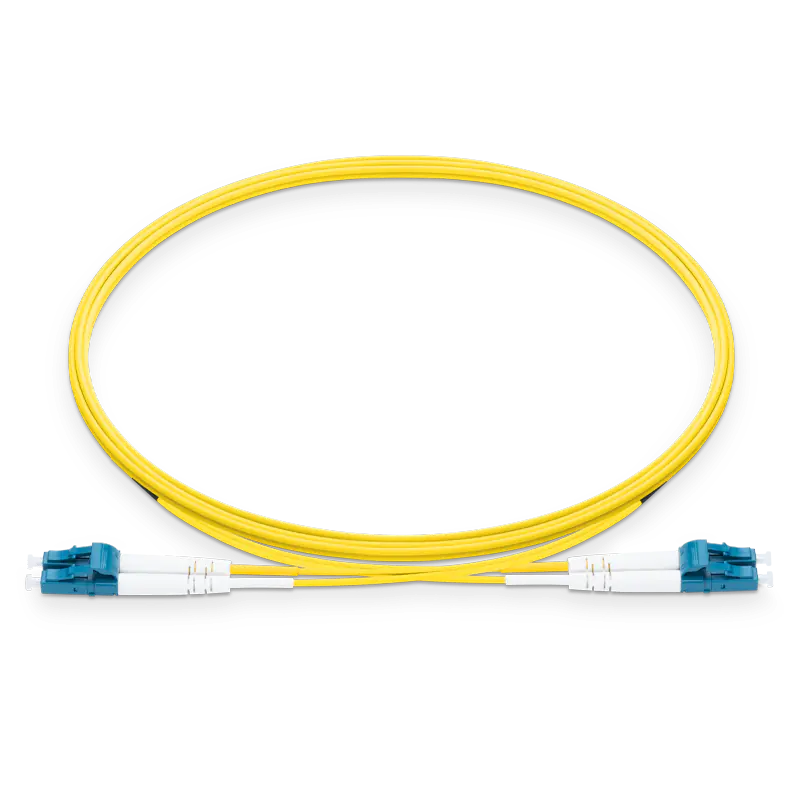 Grade B LC UPC to LC UPC Duplex Typical 0.12dB IL OS2 Single Mode LSZH 2.0mm BIF Fiber Optic Patch Cable