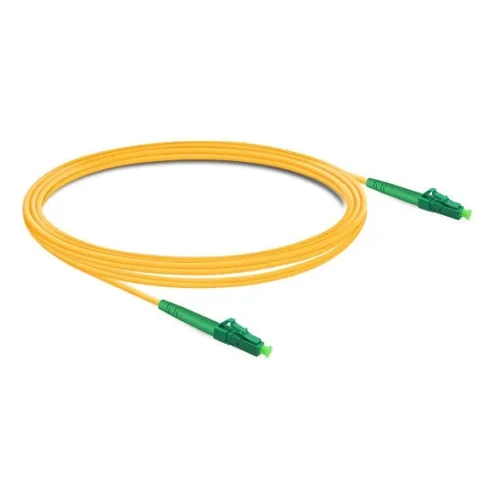 LC/APC to LC/APC OS2 Simplex Single-Mode Fiber Patch Cord, LSZH