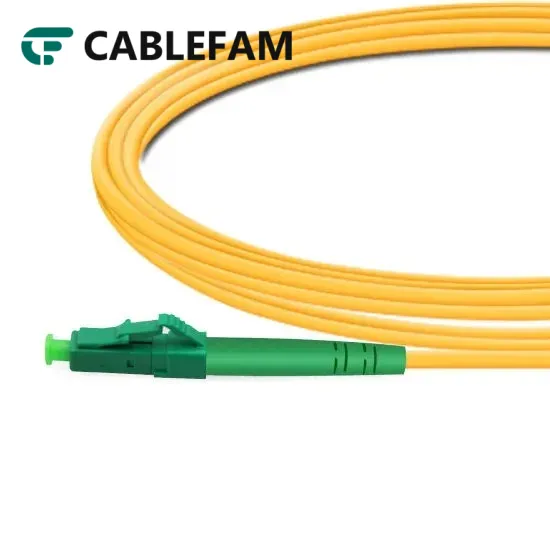LC/APC to LC/APC OS2 Simplex Single-Mode Fiber Patch Cord, LSZH
