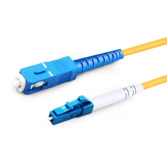 Simplex OS2 Single Mode Fiber Patch Cord LC‑UPC to SC‑UPC LSZH 2.0mm Jacket Low Insertion Loss Optical Jumper for Data Center FTTH