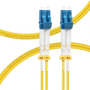 LC UPC to LC UPC Flat Clip Uniboot Duplex OS2 Single Mode LSZH 2.0mm BIF Fiber Optic Patch Cable