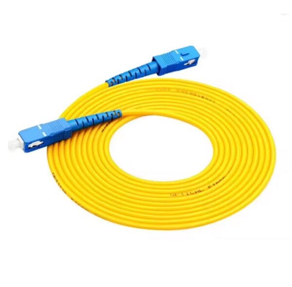 SC to SC Fiber Optic Cable Jumper Optical Patch Cord Simplex Single-Mode SMF 9/125μm SC-SC Insensitive 2.0mm Fiber Optic Cord