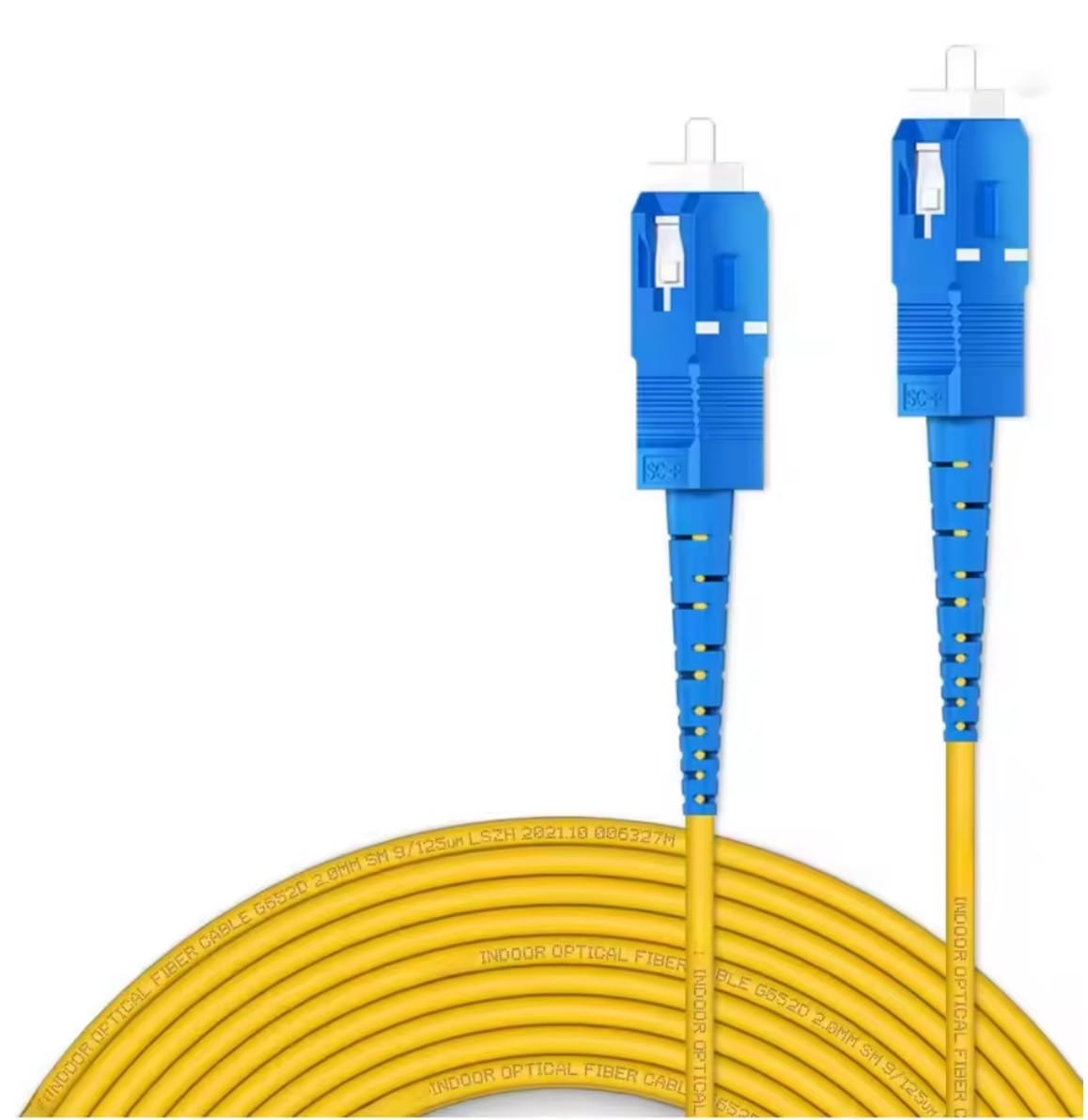 SC to SC Fiber Optic Cable Jumper Optical Patch Cord Simplex Single-Mode SMF 9/125μm SC-SC Insensitive 2.0mm Fiber Optic Cord - Image 1