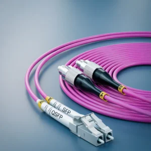 OM4 Duplex Fiber Optic Patch Cord LC UPC to FC UPC, LSZH Jacket Fiber Jumper Cable