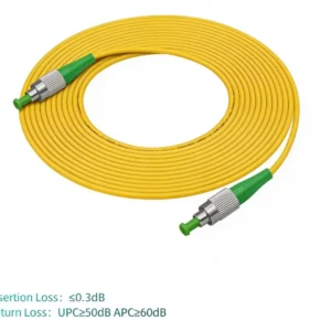 OS2 FC APC to FC APC Simplex Single Mode Fiber Patch Cord 2.0mm PVC Optical Cable 1M-30M