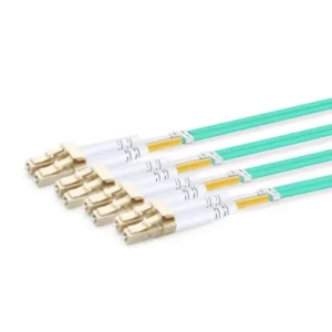 8 Core OM3 Multimode MPO Female to 4 LC UPC Duplex Breakout Fanout Fiber Patch Cord 50/125 LSZH 2.0mm Type B Polarity - Image 5