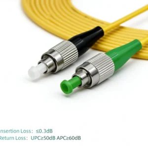 OS2 Simplex FC UPC to FC APC 9/125 Single Mode Fiber Patch Cord 2.0mm PVC Optical Jumper Cable