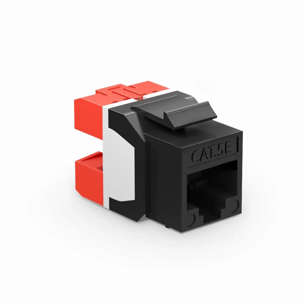 وحدة مقبس كيستون كات 5 إي RJ45 (8P8C) غير محمية بنظام التوصيل الضاغط (Punch Down)، (10 قطع/حزمة)