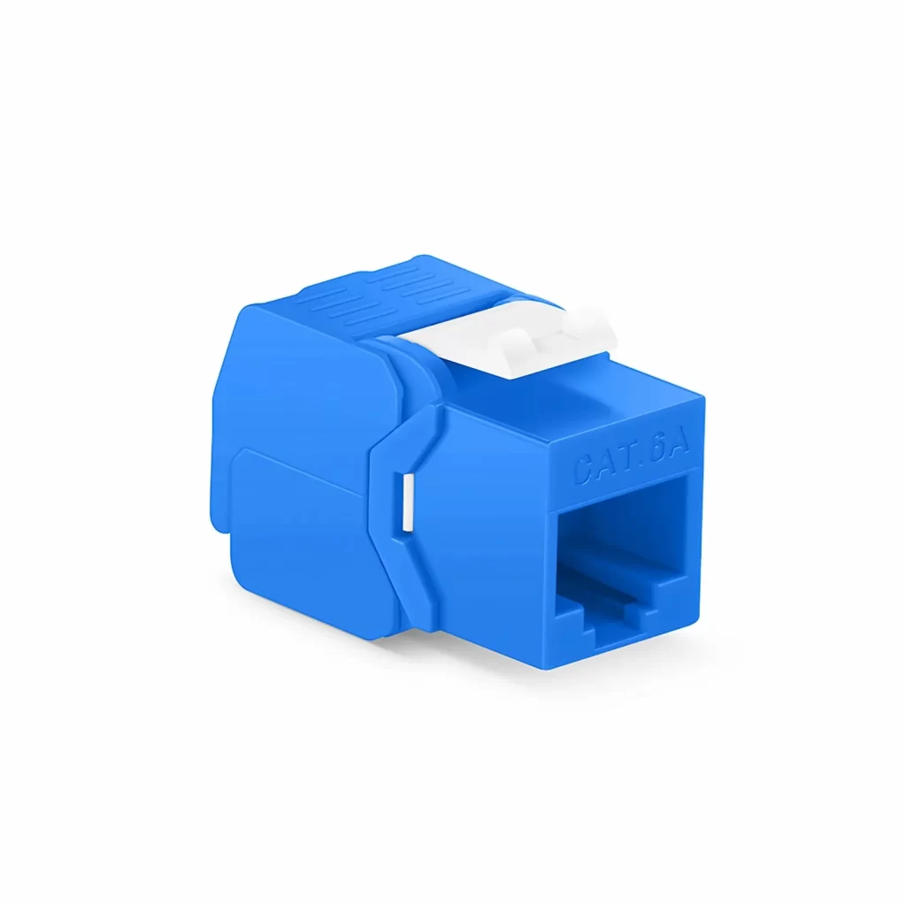 Módulo Conector Keystone RJ45 (8P8C) Cat6a sin Blindaje Sin Herramientas, (Paquete de 10 unidades)