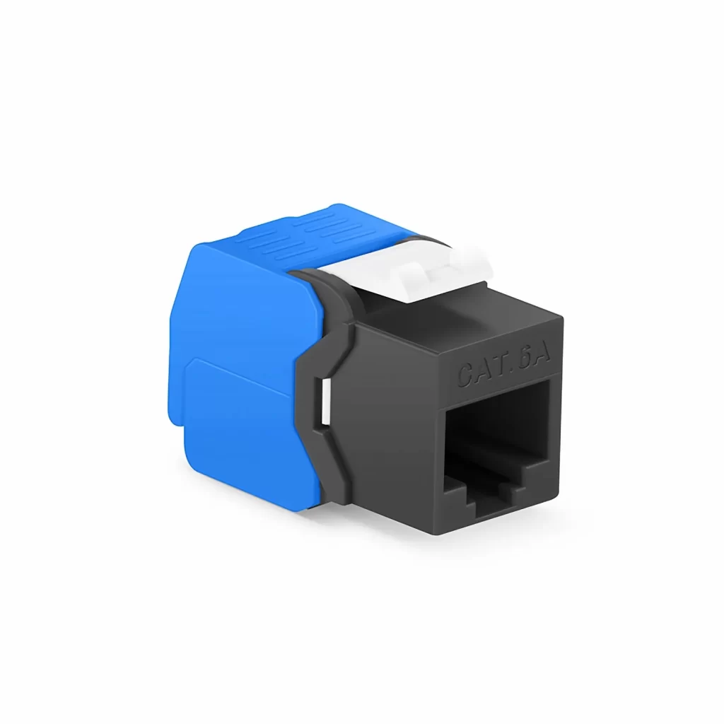 Módulo Conector Keystone RJ45 (8P8C) Cat6a sin Blindaje Sin Herramientas, (Paquete de 10 unidades)