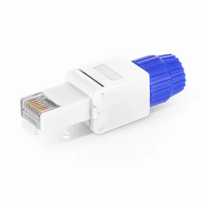Cat5e/Cat6/Cat6a RJ45 Tool-Free Modular Plugs, Unshielded Network Connectors for 23~26AWG Twisted Pair Solid or Stranded Cable (10/Pack) - الصورة 2